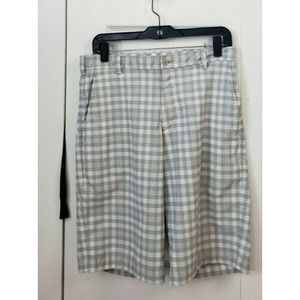 Nike Golf Tour Performance Shorts Plaid Flat Front Dri-Fit Mens M  30X11" inseam
